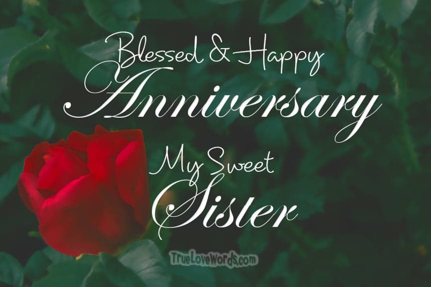 happy wedding anniversary for sister