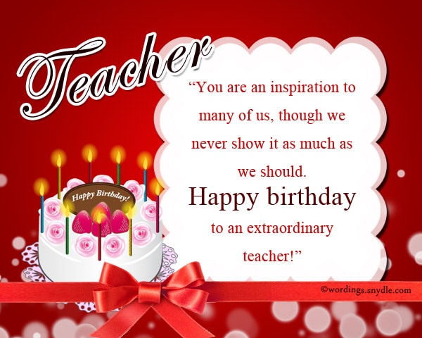 birthday messages for teacher