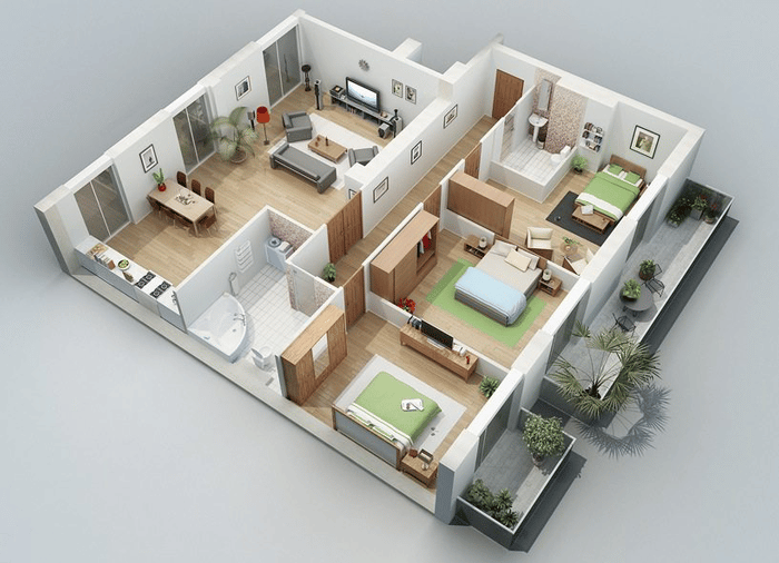 نماذج مخططات شقق سكنية4