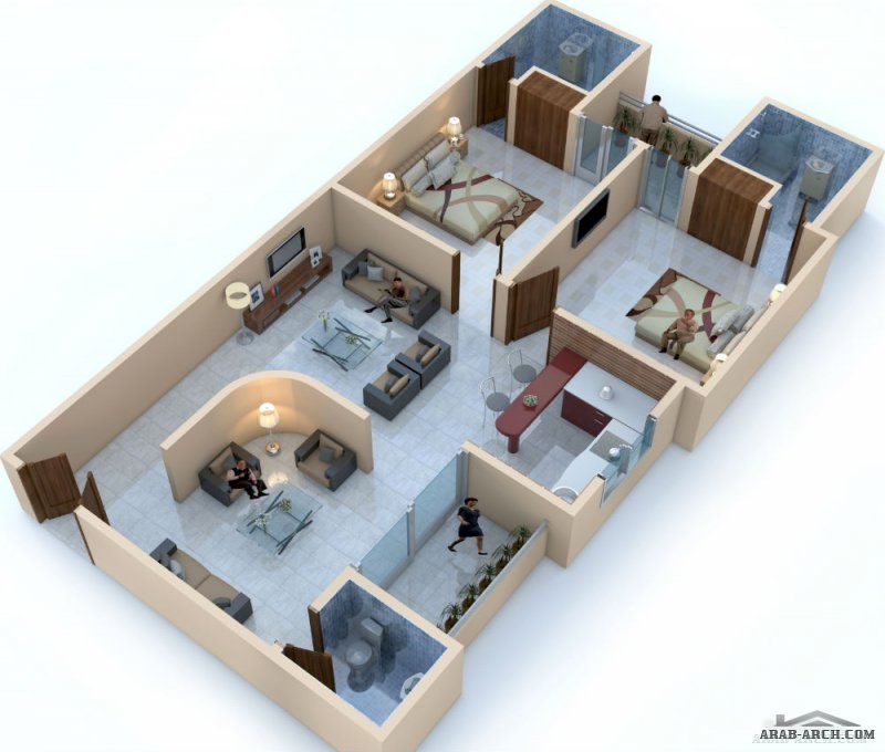 مخططات منازل 3D 2