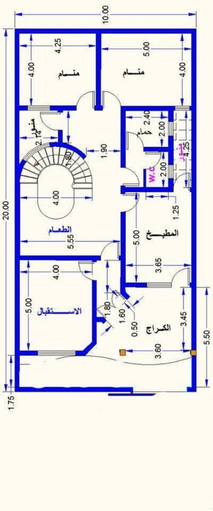تصميم منزل 144 متر مربع3