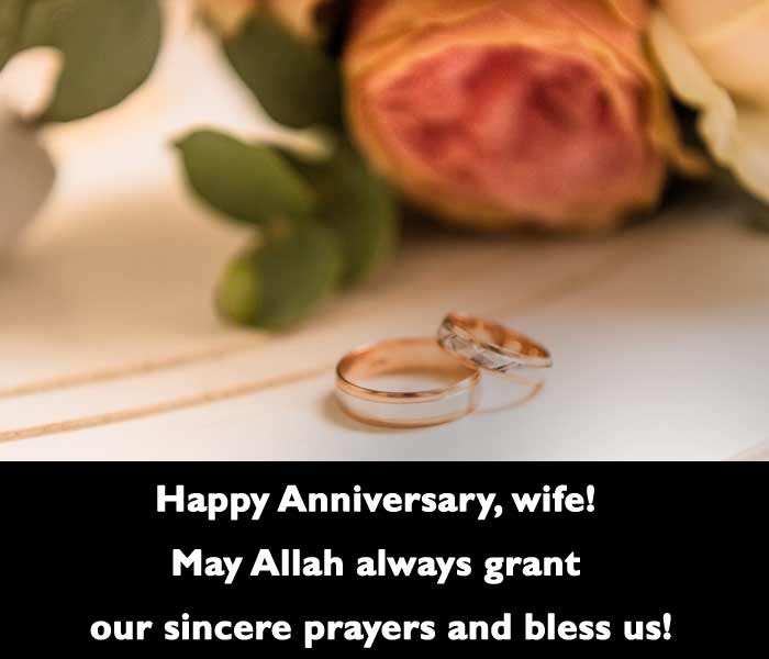 islamic wedding anniversary wishes to wife