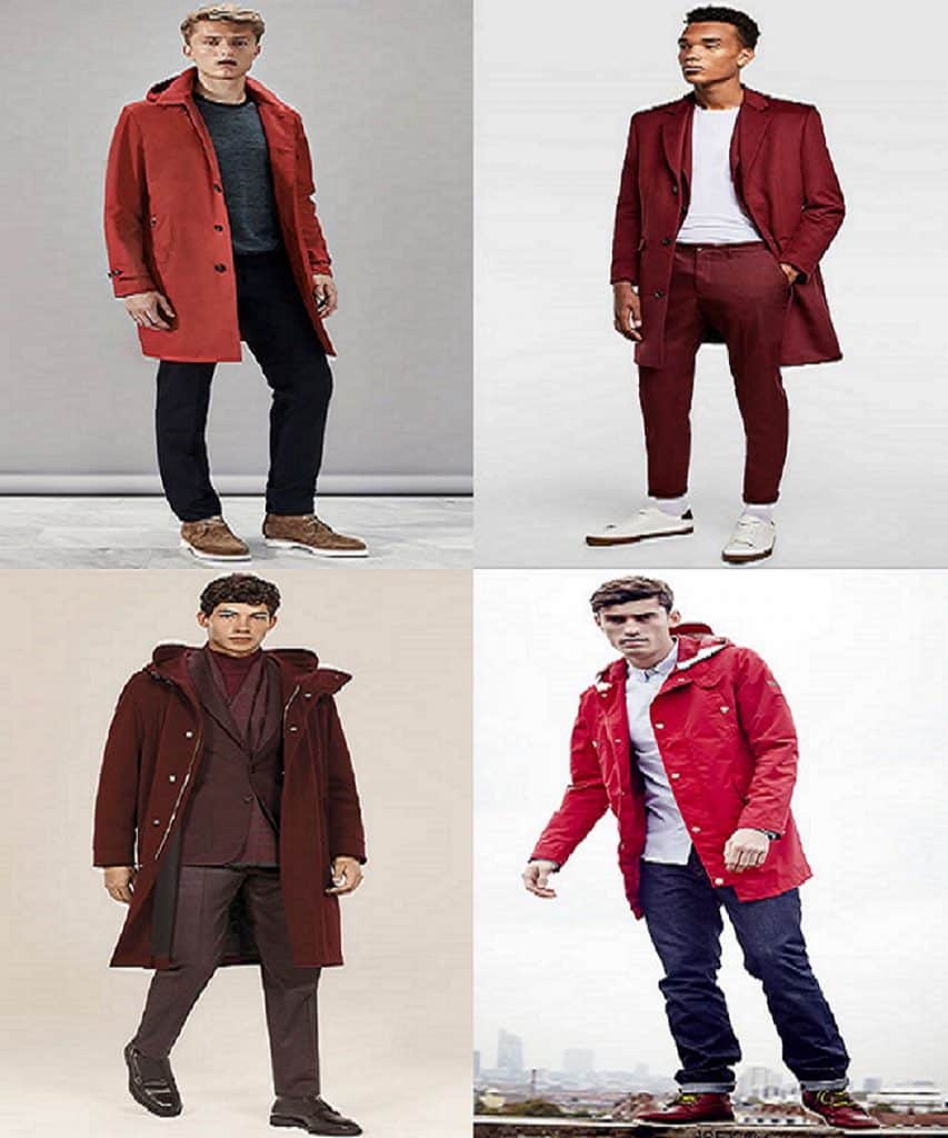 الألوان المتناسقة مع الأحمر في الملابس للرجال 4