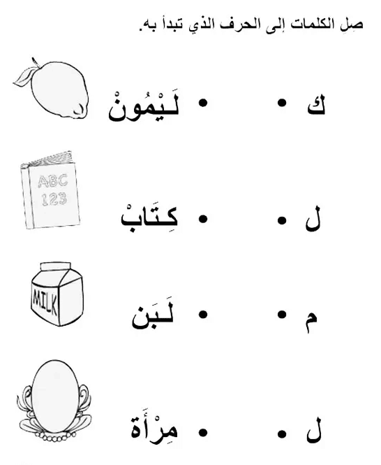 ورقـة عمل الحروف العربية للاطفال 4