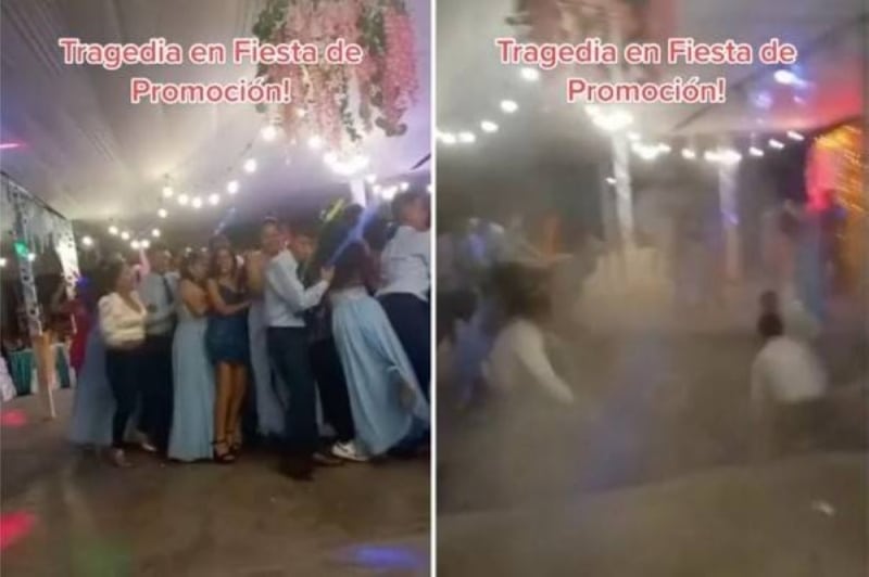 انهيار مروع لحلبة الرقص بـ"25 طالبا" أثناء حفل تخرجهم
