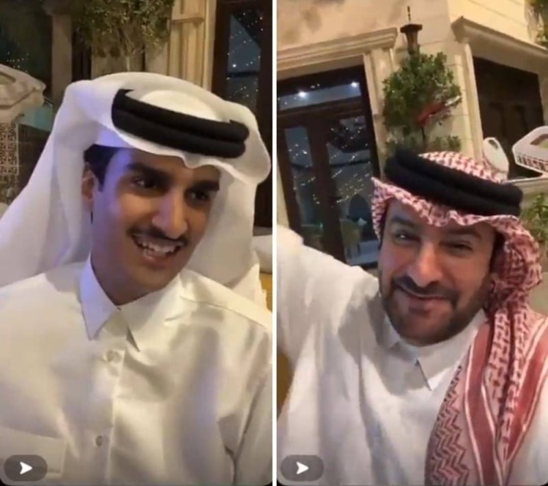 شاهد أول ظهور لشبيه أمير قطر الشيخ تميم بن حمد