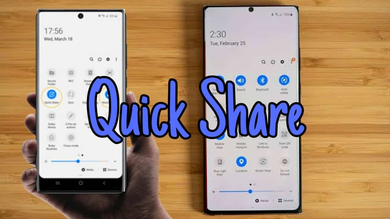 كيفية استخدام quick share