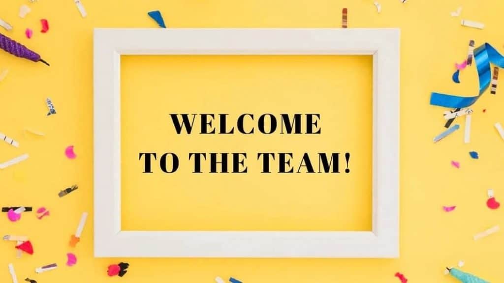 welcome message for new member in team