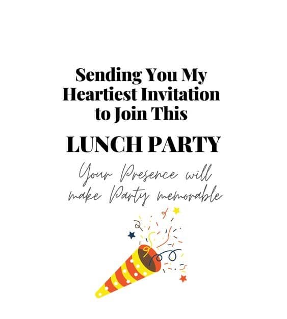 lunch invitation message