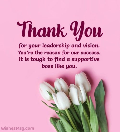 Thank You Messages for Your Boss