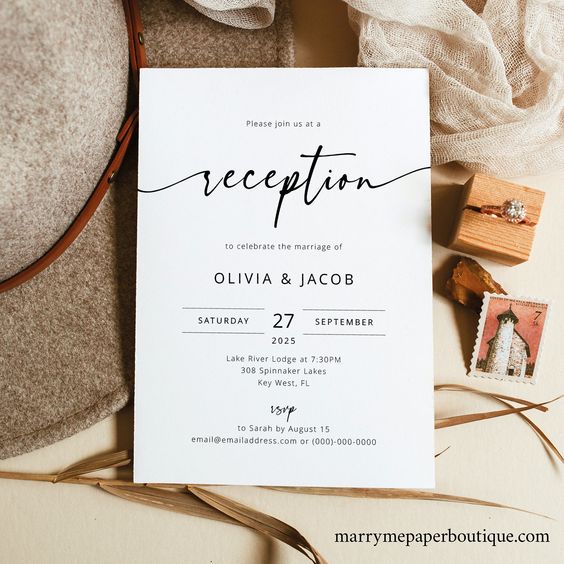 wedding reception invitation wording samples