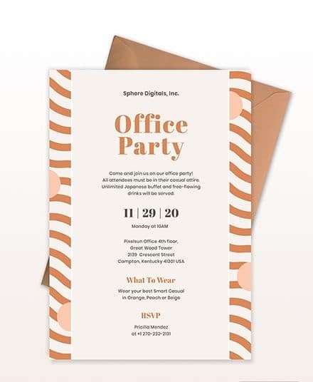 office party invitation message