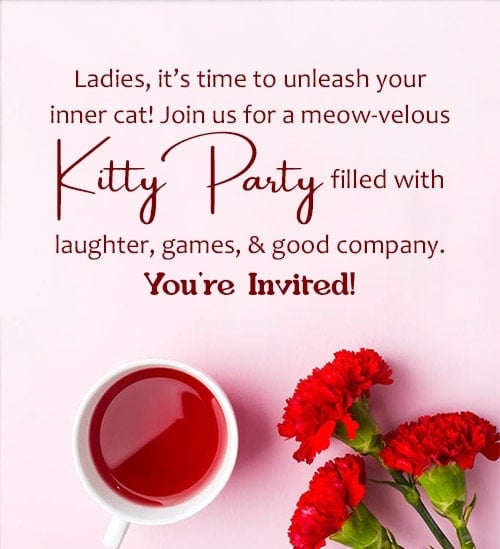 kitty party invitation message