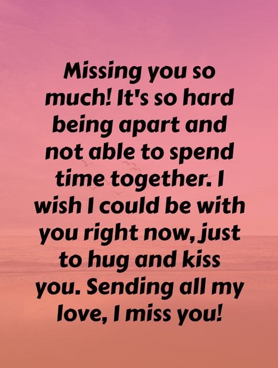 long emotional missing you messages for her