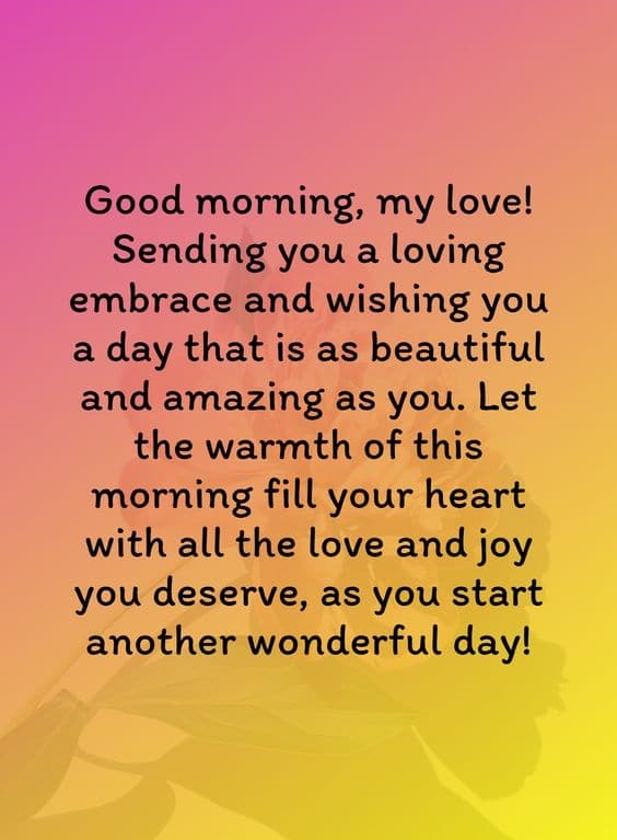 good message for her in the morning